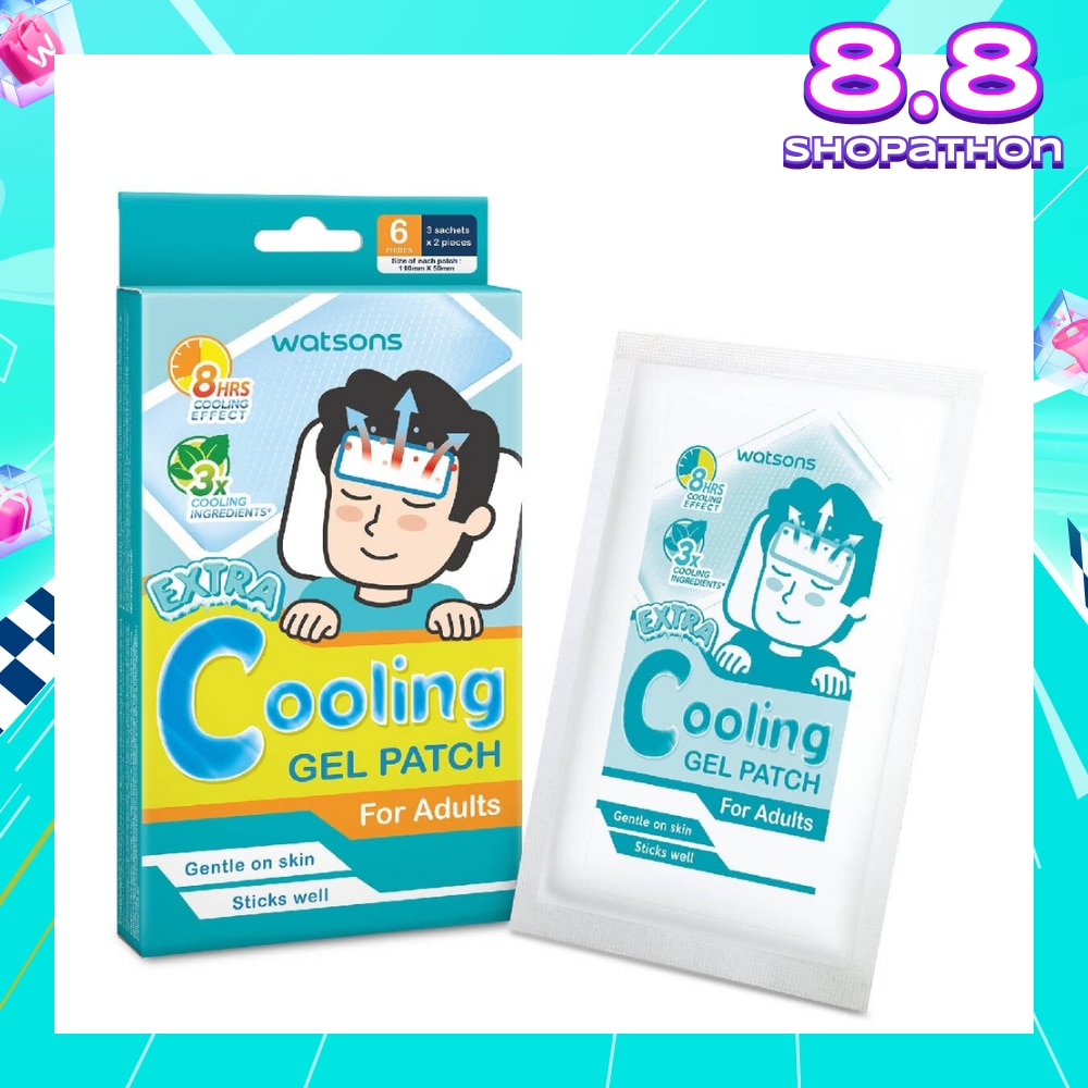 Extra Cooling Fever Gel Patch Adults (Up to 8 Hours Cooling Effect + 3X Cooling Ingredients) 6s