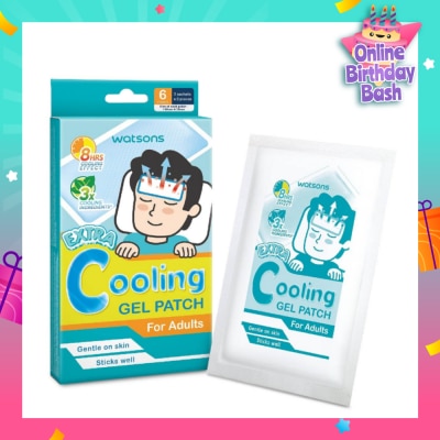 WATSONS Extra Cooling Fever Gel Patch Adults (Up to 8 Hours Cooling Effect + 3X Cooling Ingredients) 6s