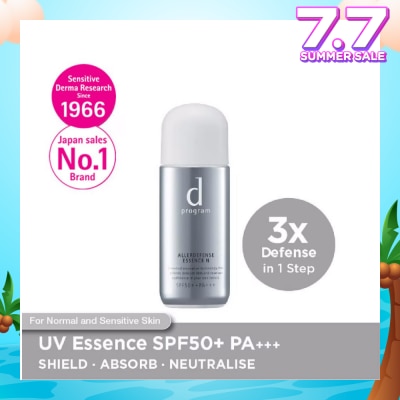 D PROGRAM Allerdefense Essence Sunscreen SPF50 PA+++ (For Normal And Combination Sensitive Skin To Protect Against UV, Pollution & Dryness) 40ml