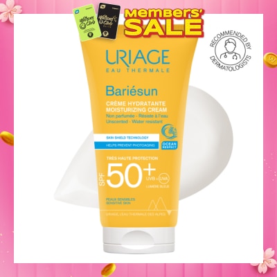 URIAGE Bariesun Moisturizing Cream SPF50+ Unscented + Water Resistant (Helps Prevent Photoaging) 50ml