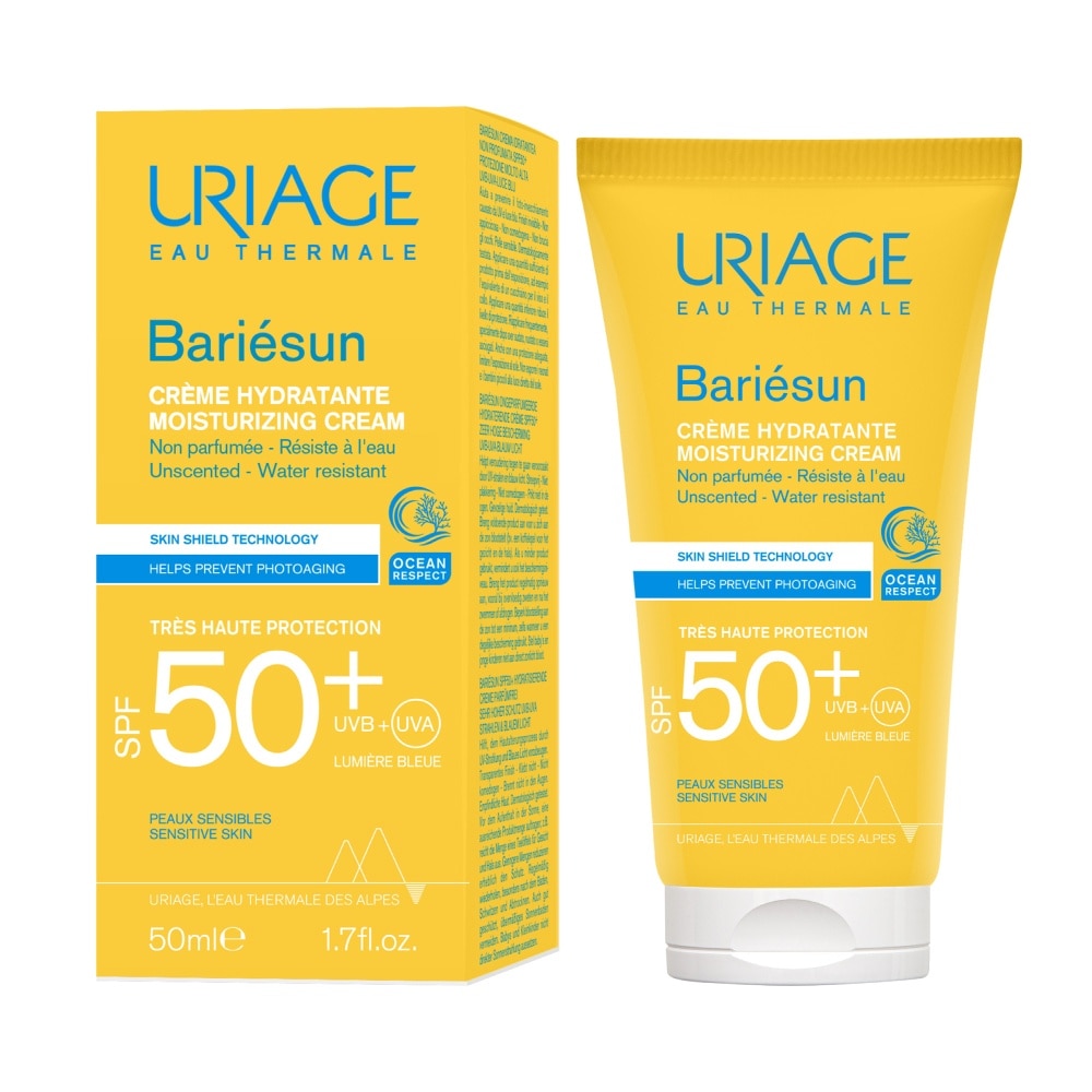 Bariesun Moisturizing Cream SPF50+ Unscented + Water Resistant (Helps Prevent Photoaging) 50ml