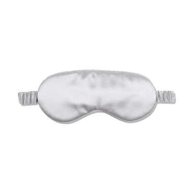 WHITE TROUSSEAU Aurelie Pure Silk Sleep Eye Mask Silver 1s