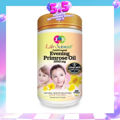 JR LIFE - Evening Primrose Oil Softgel 1000Mg (Providing Support For The Establishment Of Healthy Hormonal Balance In Body) 300s