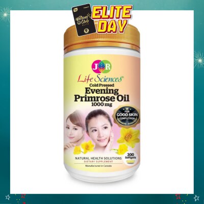 JR LIFE - Evening Primrose Oil Softgel 1000Mg (Providing Support For The Establishment Of Healthy Hormonal Balance In Body) 300s