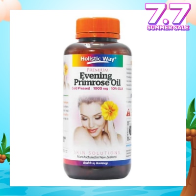 HOLISTIC WAY Premium Cold Pressed Evening Primrose Oil Softgel 1000Mg (For Good Skin Complexion) 120s