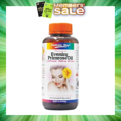 HOLISTIC WAY - Premium Cold Pressed Evening Primrose Oil Softgel 1000Mg (For Good Skin Complexion) 120s