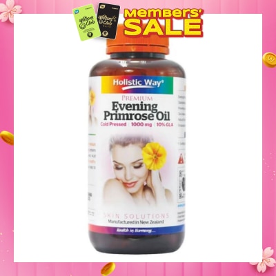 HOLISTIC WAY Premium Cold Pressed Evening Primrose Oil Softgel 1000Mg (For Good Skin Complexion) 120s