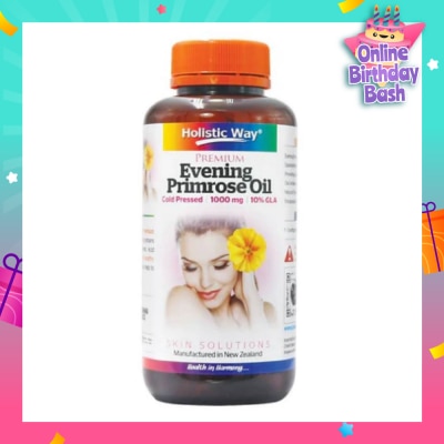 HOLISTIC WAY Premium Cold Pressed Evening Primrose Oil Softgel 1000Mg (For Good Skin Complexion) 120s