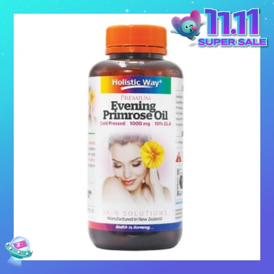 HOLISTIC WAY Premium Cold Pressed Evening Primrose Oil Softgel 1000Mg (For Good Skin Complexion) 120s