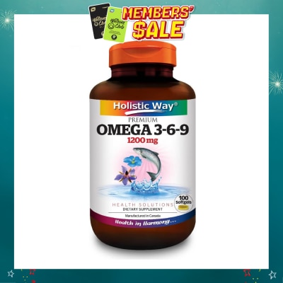 HOLISTIC WAY - Premium Omega 3-6-9 Softgel 1200Mg (Helps Maintenance Of Good Health) 100s