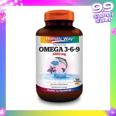 HOLISTIC WAY Premium Omega 3-6-9 Softgel 1200Mg (Helps Maintenance Of Good Health) 100s