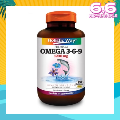 HOLISTIC WAY Premium Omega 3-6-9 Softgel 1200Mg (Helps Maintenance Of Good Health) 100s