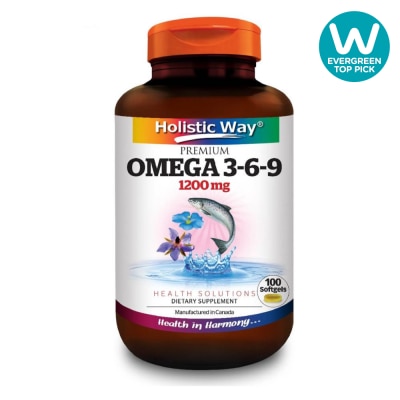 HOLISTIC WAY - Premium Omega 3-6-9 Softgel 1200Mg (Helps Maintenance Of Good Health) 100s image
