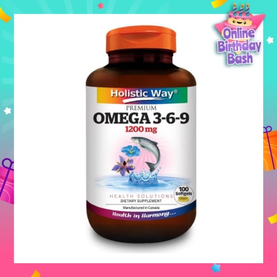 HOLISTIC WAY Premium Omega 3-6-9 Softgel 1200Mg (Helps Maintenance Of Good Health) 100s