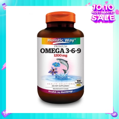 HOLISTIC WAY Premium Omega 3-6-9 Softgel 1200Mg (Helps Maintenance Of Good Health) 100s
