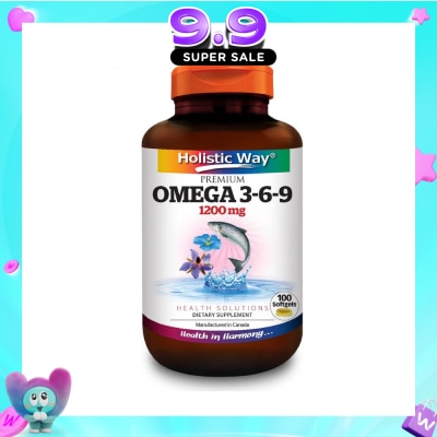 HOLISTIC WAY - Premium Omega 3-6-9 Softgel 1200Mg (Helps Maintenance Of Good Health) 100s image