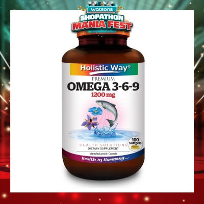 HOLISTIC WAY - Premium Omega 3-6-9 Softgel 1200Mg (Helps Maintenance Of Good Health) 100s