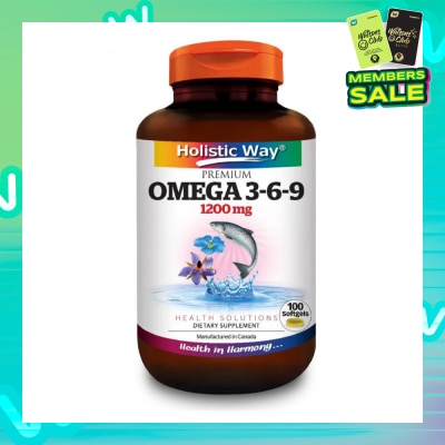 HOLISTIC WAY Premium Omega 3-6-9 Softgel 1200Mg (Helps Maintenance Of Good Health) 100s