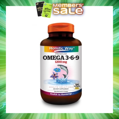 HOLISTIC WAY - Premium Omega 3-6-9 Softgel 1200Mg (Helps Maintenance Of Good Health) 100s