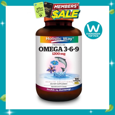 HOLISTIC WAY Premium Omega 3 6 9 Softgel 1200Mg (Helps Maintenance Of Good Health) 100s image