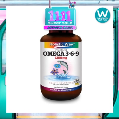 HOLISTIC WAY Premium Omega 3 6 9 Softgel 1200Mg (Helps Maintenance Of Good Health) 100s image