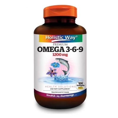 HOLISTIC WAY Premium Omega 3-6-9 Softgel 1200Mg (Helps Maintenance Of Good Health) 100s