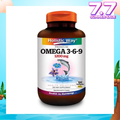 HOLISTIC WAY Premium Omega 3-6-9 Softgel 1200Mg (Helps Maintenance Of Good Health) 100s
