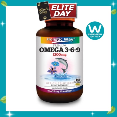 HOLISTIC WAY Premium Omega 3 6 9 Softgel 1200Mg (Helps Maintenance Of Good Health) 100s image