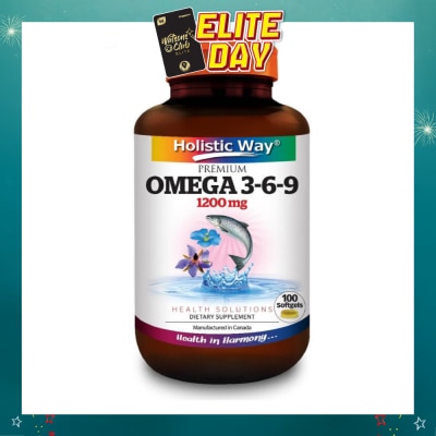HOLISTIC WAY - Premium Omega 3-6-9 Softgel 1200Mg (Helps Maintenance Of Good Health) 100s