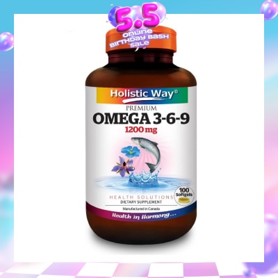 HOLISTIC WAY - Premium Omega 3-6-9 Softgel 1200Mg (Helps Maintenance Of Good Health) 100s