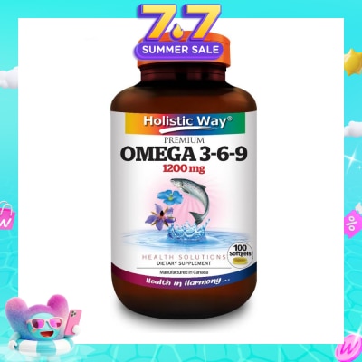 HOLISTIC WAY - Premium Omega 3-6-9 Softgel 1200Mg (Helps Maintenance Of Good Health) 100s