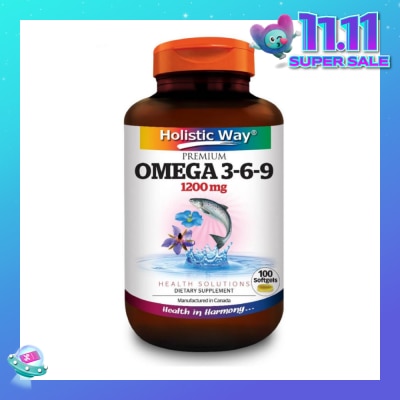 HOLISTIC WAY Premium Omega 3-6-9 Softgel 1200Mg (Helps Maintenance Of Good Health) 100s