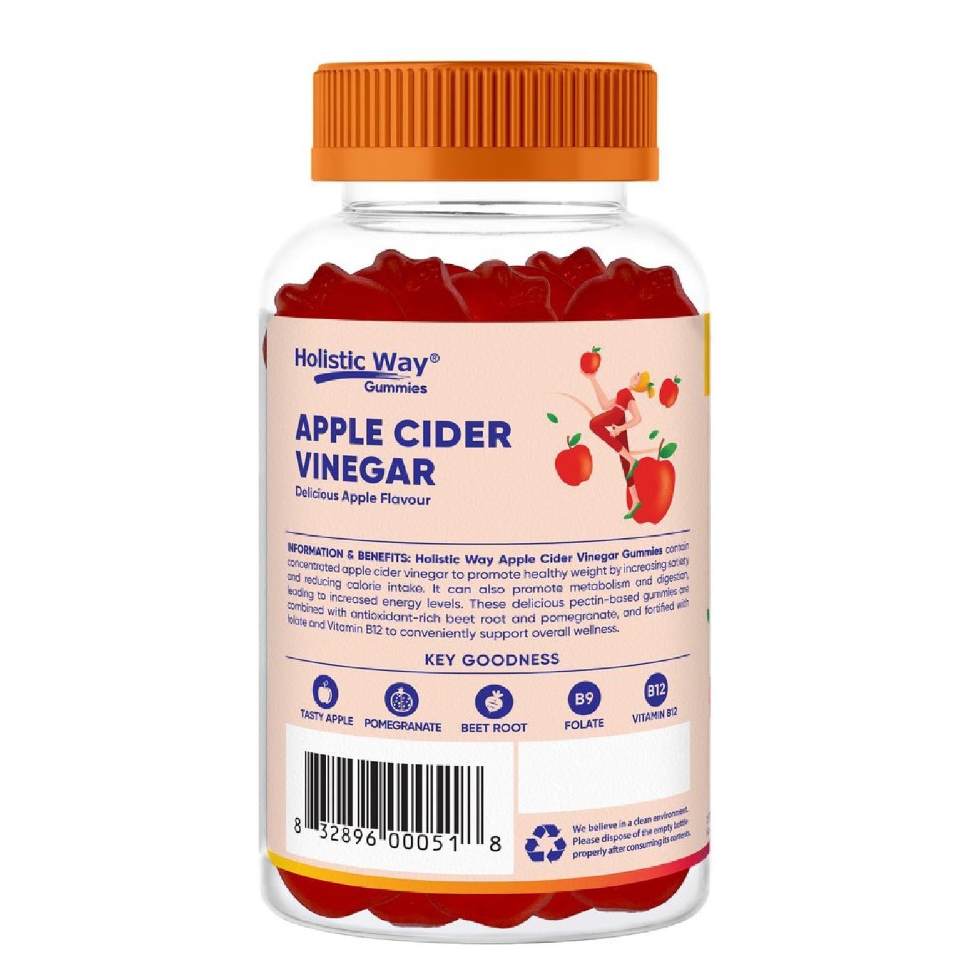 Apple Cider Vinegar Gummy Delicious Apple Flavour (Help Support Healthy Weight, Metabolism And Digestion) 60s image