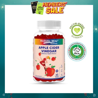 HOLISTIC WAY - Apple Cider Vinegar Gummy Delicious Apple Flavour (Help Support Healthy Weight, Metabolism And Digestion) 60s