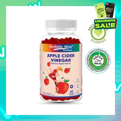 HOLISTIC WAY Apple Cider Vinegar Gummy Delicious Apple Flavour (Help Support Healthy Weight, Metabolism And Digestion) 60s