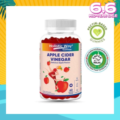 HOLISTIC WAY Apple Cider Vinegar Gummy Delicious Apple Flavour (Help Support Healthy Weight, Metabolism And Digestion) 60s