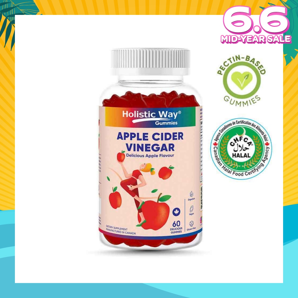 Apple Cider Vinegar Gummy Delicious Apple Flavour (Help Support Healthy Weight, Metabolism And Digestion) 60s