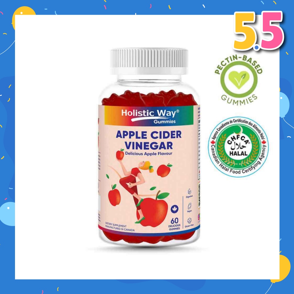 Apple Cider Vinegar Gummy Delicious Apple Flavour (Help Support Healthy Weight, Metabolism And Digestion) 60s