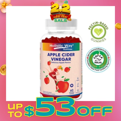 HOLISTIC WAY Apple Cider Vinegar Gummy Delicious Apple Flavour (Help Support Healthy Weight, Metabolism And Digestion) 60s