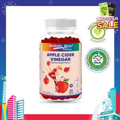 HOLISTIC WAY Apple Cider Vinegar Gummy Delicious Apple Flavour (Help Support Healthy Weight, Metabolism And Digestion) 60s
