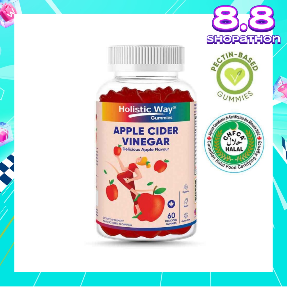 Apple Cider Vinegar Gummy Delicious Apple Flavour (Help Support Healthy Weight, Metabolism And Digestion) 60s