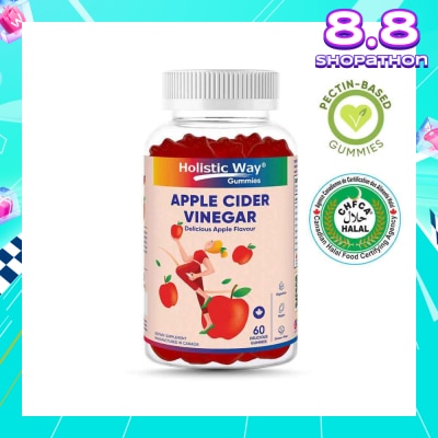 HOLISTIC WAY Apple Cider Vinegar Gummy Delicious Apple Flavour (Help Support Healthy Weight, Metabolism And Digestion) 60s