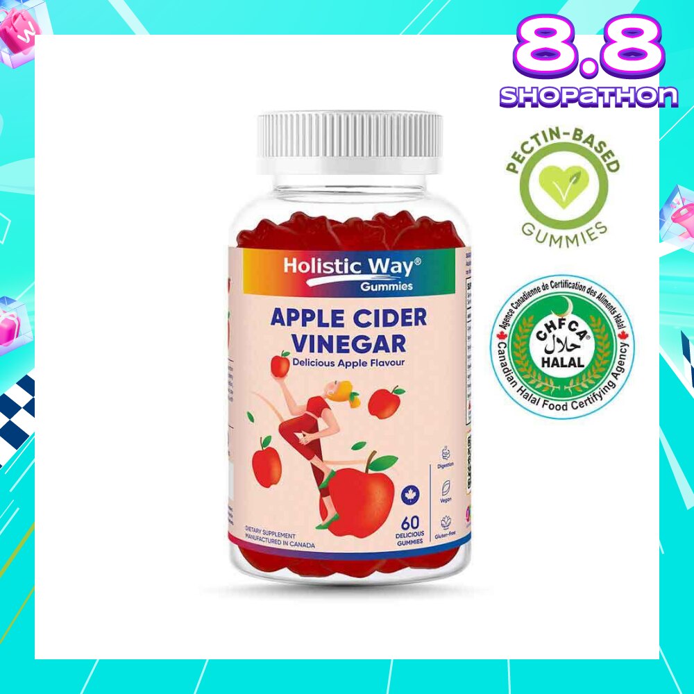 Apple Cider Vinegar Gummy Delicious Apple Flavour (Help Support Healthy Weight, Metabolism And Digestion) 60s