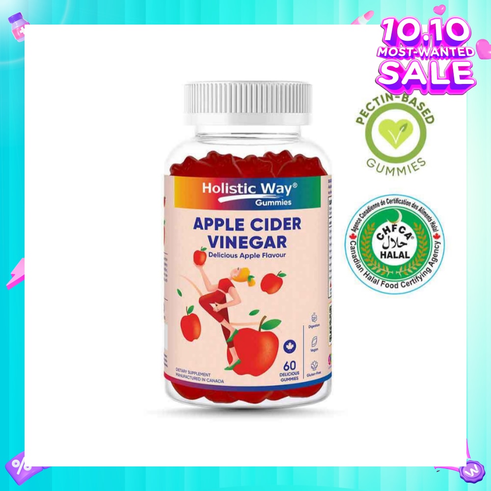 Apple Cider Vinegar Gummy Delicious Apple Flavour (Help Support Healthy Weight, Metabolism And Digestion) 60s