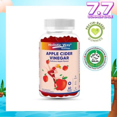 HOLISTIC WAY Apple Cider Vinegar Gummy Delicious Apple Flavour (Help Support Healthy Weight, Metabolism And Digestion) 60s