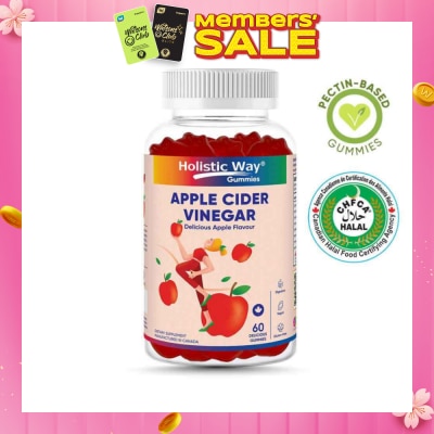 HOLISTIC WAY Apple Cider Vinegar Gummy Delicious Apple Flavour (Help Support Healthy Weight, Metabolism And Digestion) 60s