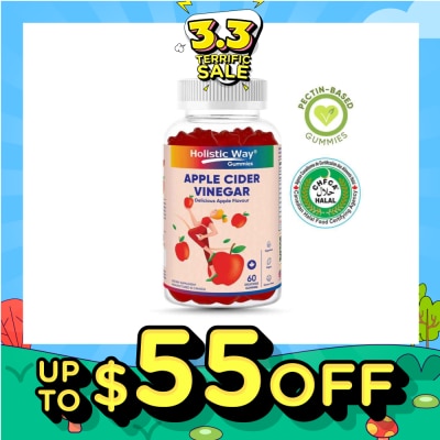 HOLISTIC WAY Apple Cider Vinegar Gummy Delicious Apple Flavour (Help Support Healthy Weight, Metabolism And Digestion) 60s