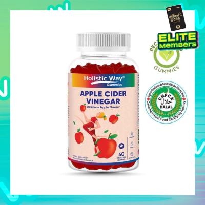 HOLISTIC WAY Apple Cider Vinegar Gummy Delicious Apple Flavour (Help Support Healthy Weight, Metabolism And Digestion) 60s