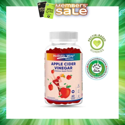 HOLISTIC WAY - Apple Cider Vinegar Gummy Delicious Apple Flavour (Help Support Healthy Weight, Metabolism And Digestion) 60s