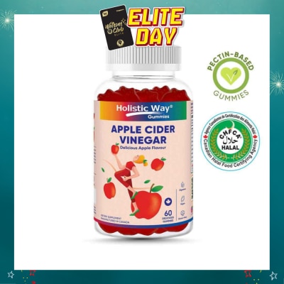 HOLISTIC WAY - Apple Cider Vinegar Gummy Delicious Apple Flavour (Help Support Healthy Weight, Metabolism And Digestion) 60s